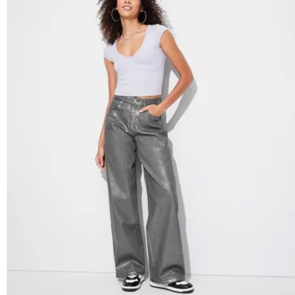 Women's High-Rise Baggy Jeans - Wild Fable